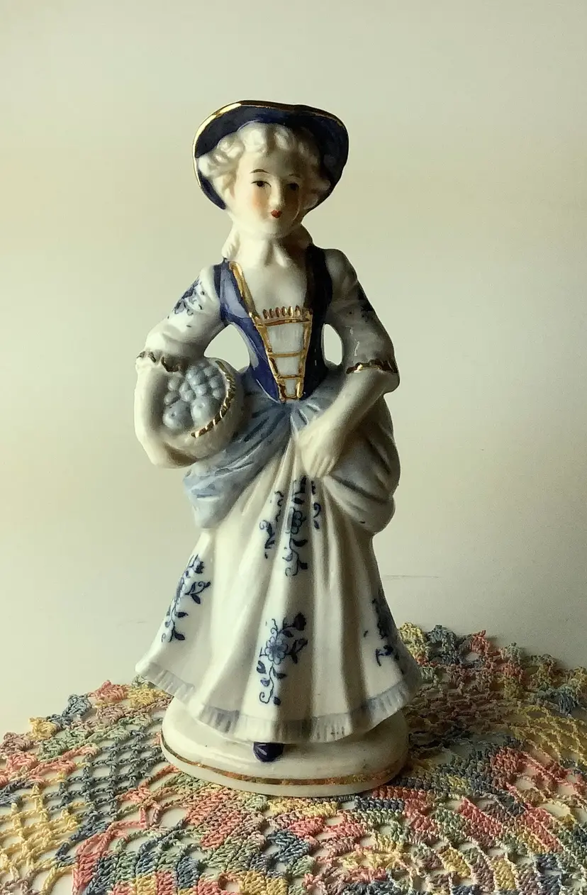 Vintage Lady in Crinoline Porcelain Figure