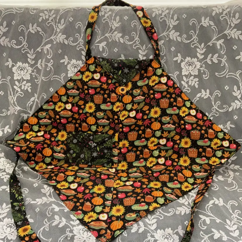 Reversible Apron - Fall/ Christmas Made By Me-New