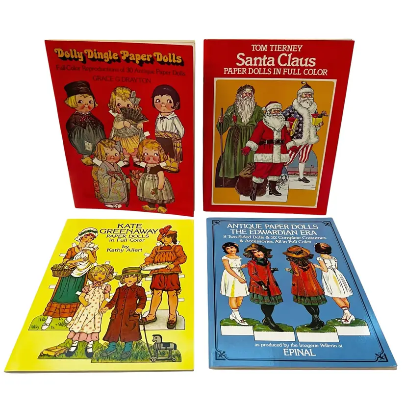 Dover Publications Paper Doll Books: Santa Claus, Dolly Dingle, Kate Greenaway