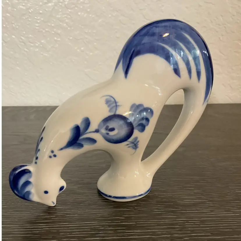 🎉Blue & White Pecking Rooster