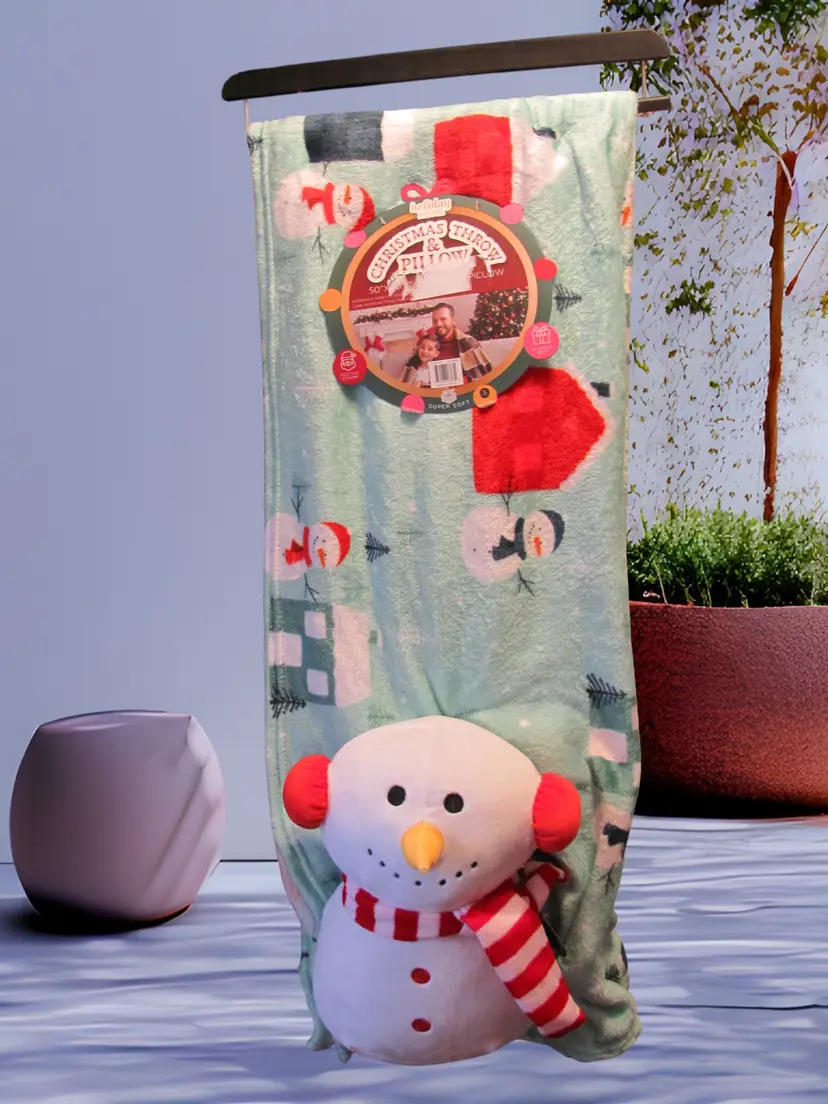 HOLIDAY HOME SNOWMAN HOLIDAY 2 PIECE SET NWT