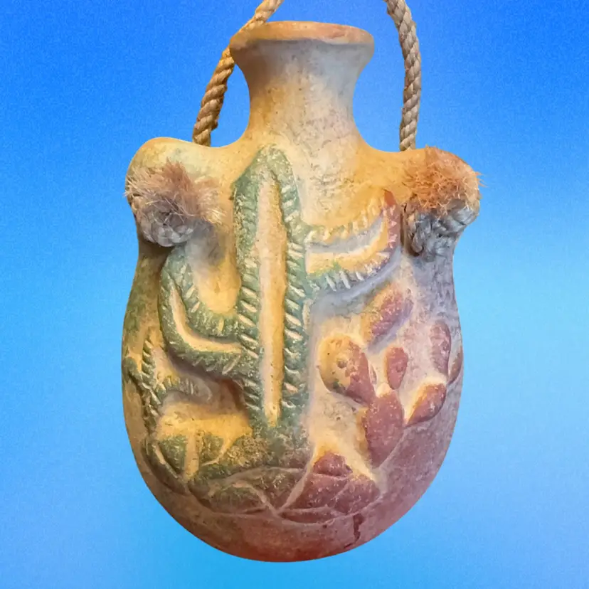 Pottery Canteen Hanging Pot/ Vase