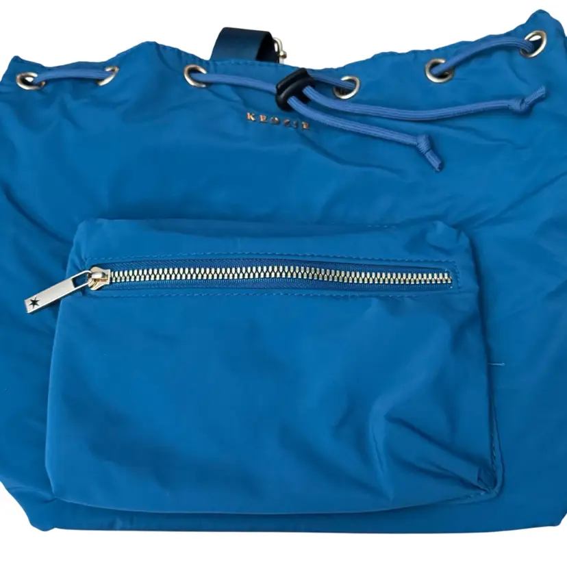 #01  Kedzie Aries Convertible Blue Bucket Bag Strap Measures 29” (doubled=58”)