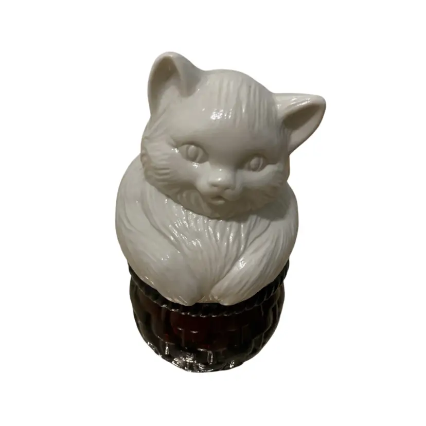 🎉Avon Kitten’s Hideaway Cream Sachet Jar - 1970’s