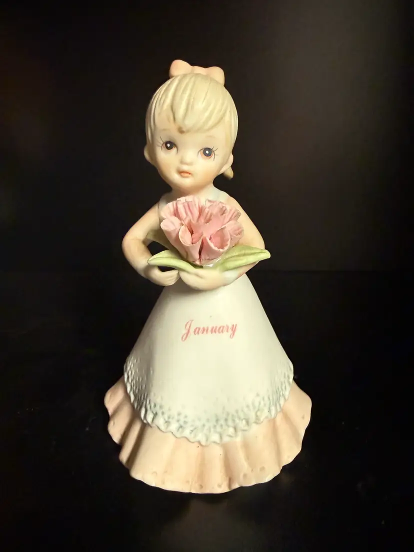 Vintage January Girl Figurine