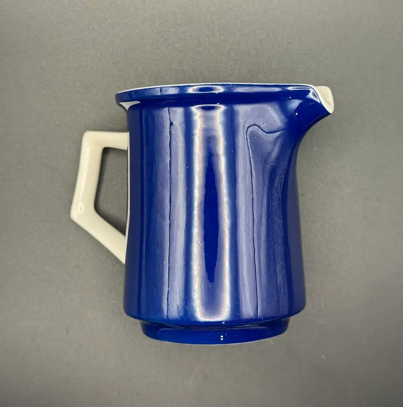 Vintage Ironstone Mikasa Light 'n Lively Blue (D5950) creamer pitcher 4”