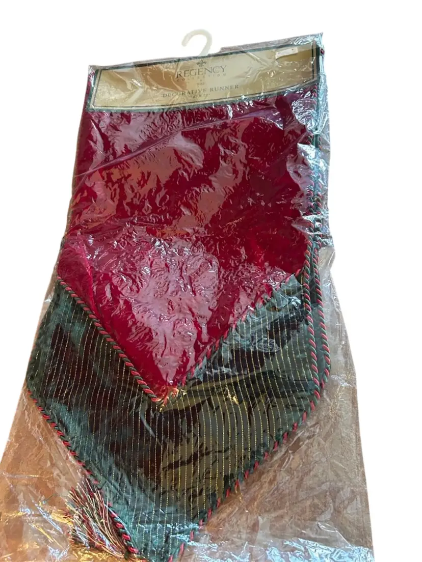 New In Package 14x72 Regency Collection By Niki Decorative Christmas Runner