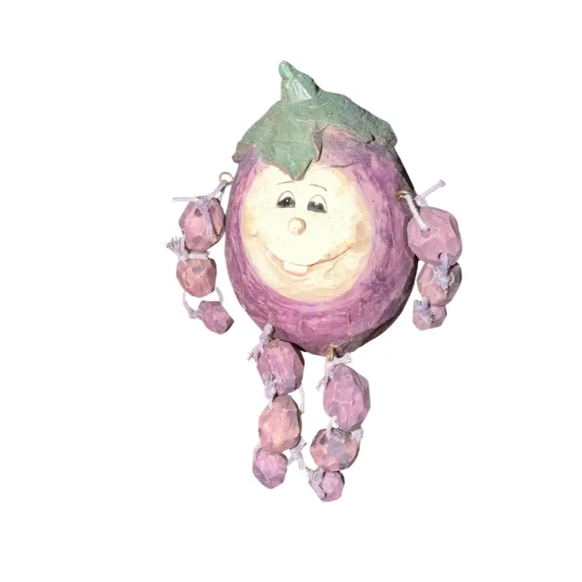 Anthropomorphic Vtg Eggplant shelf sitter