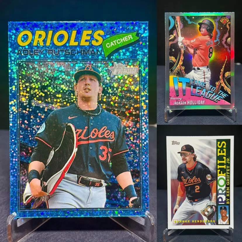 Baltimore Orioles 3 Card Lot  Gunnar Henderson  Jackosn Holiday  Adley Rutschman