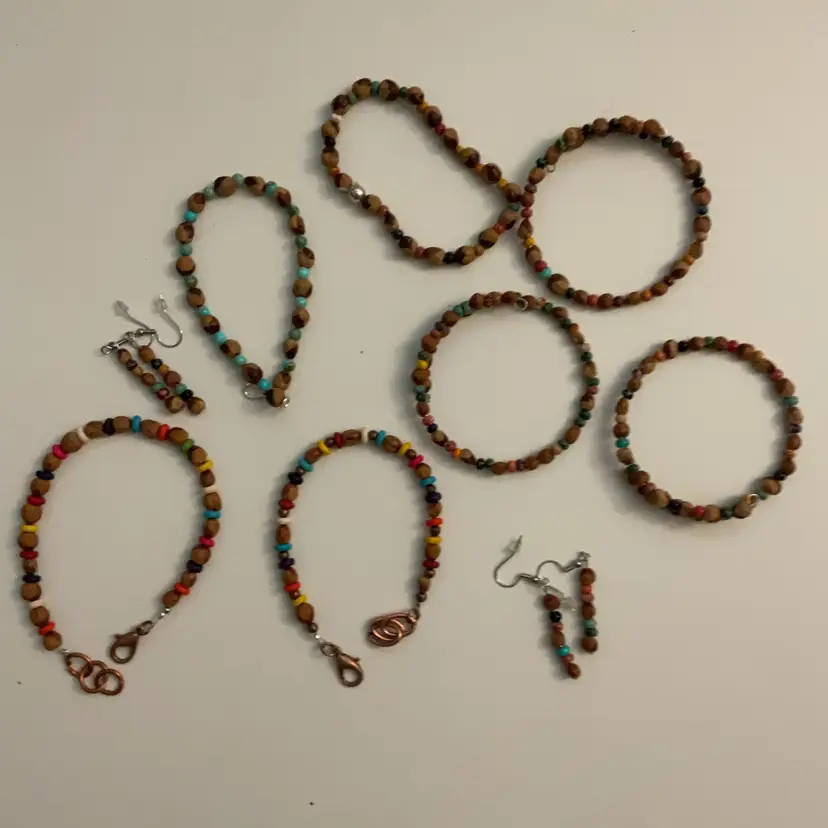 Ghost Bead Bracelet or Earrings- choice