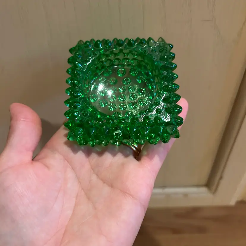 Green Glass Dish
