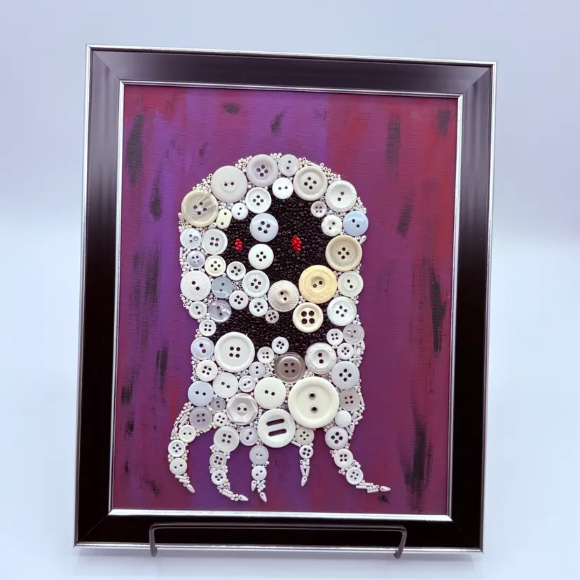 Ghost Framed Art Handmade