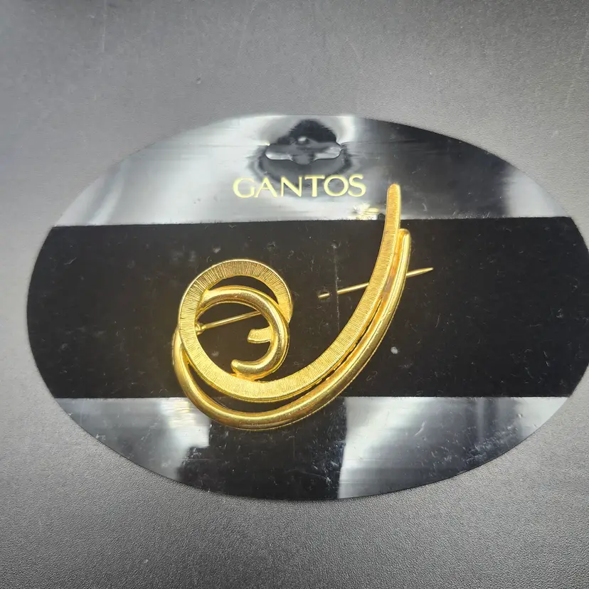 Vintage Gantos Gold-Tone Brooch NOS