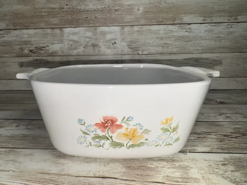Corning Ware Wild Flower Pattern P-43-B Petite Casserole Dish Petite No Lid Rare