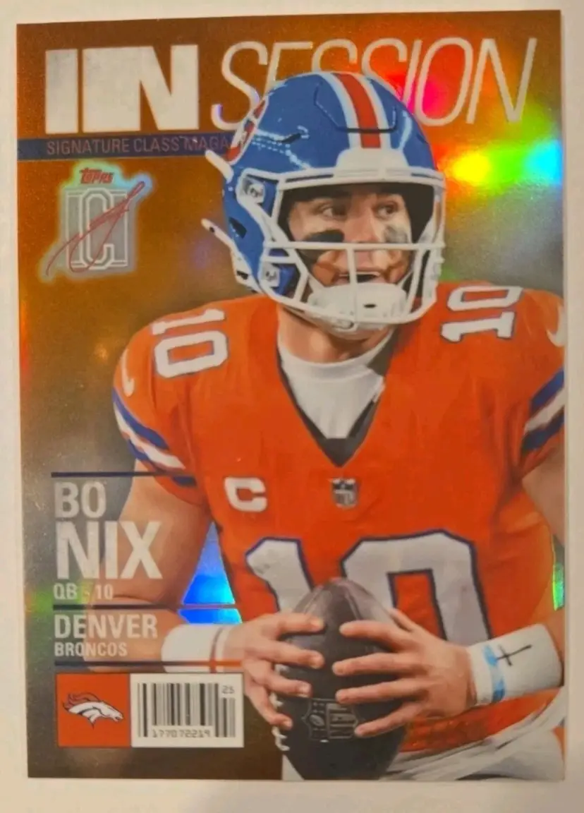 2025 Topps Signature Class BO NIX In Session Orange /50 #03/50 Broncos SSP