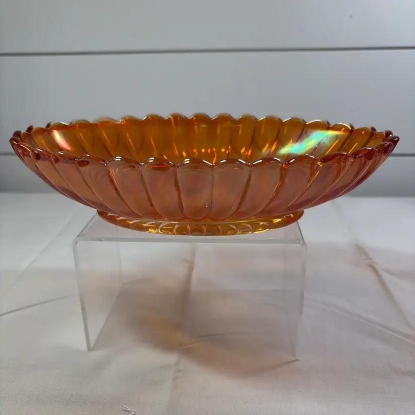 Vintage Imperial Glass, Carnival Glass Serving Dish