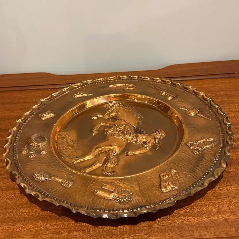 Copper Gaucho Horse Wall Plaque