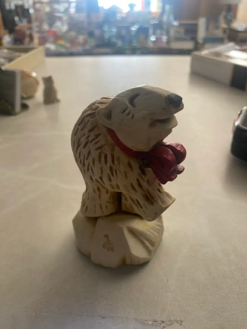 Vintage David Frykman Polar Bear Figurine Christmas Holiday
1995 Red Bow