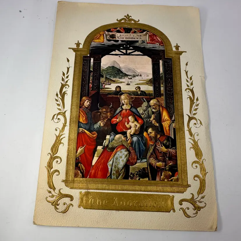 The Adoration Vtg Card With A Letter Penned To Martha 1966 Ephemera