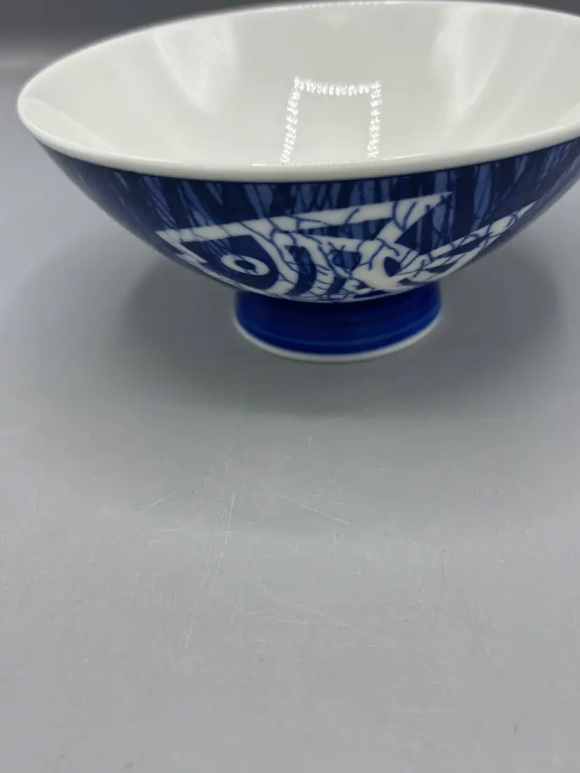 Traditional Japanese Blue & White rice bowl