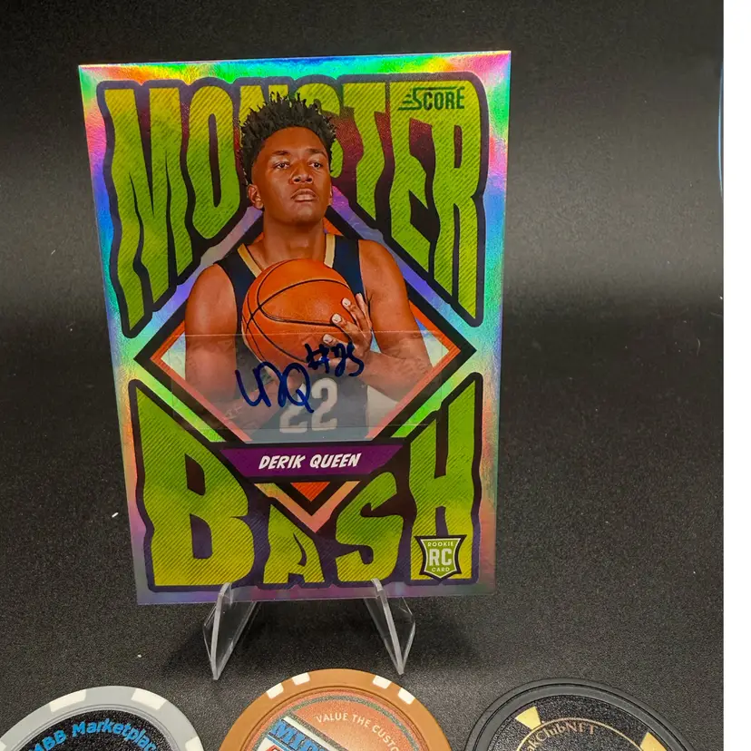 Derik Queen RC Number Inscribed Auto 2026 Score-a-Treat New Orleans Pelicans