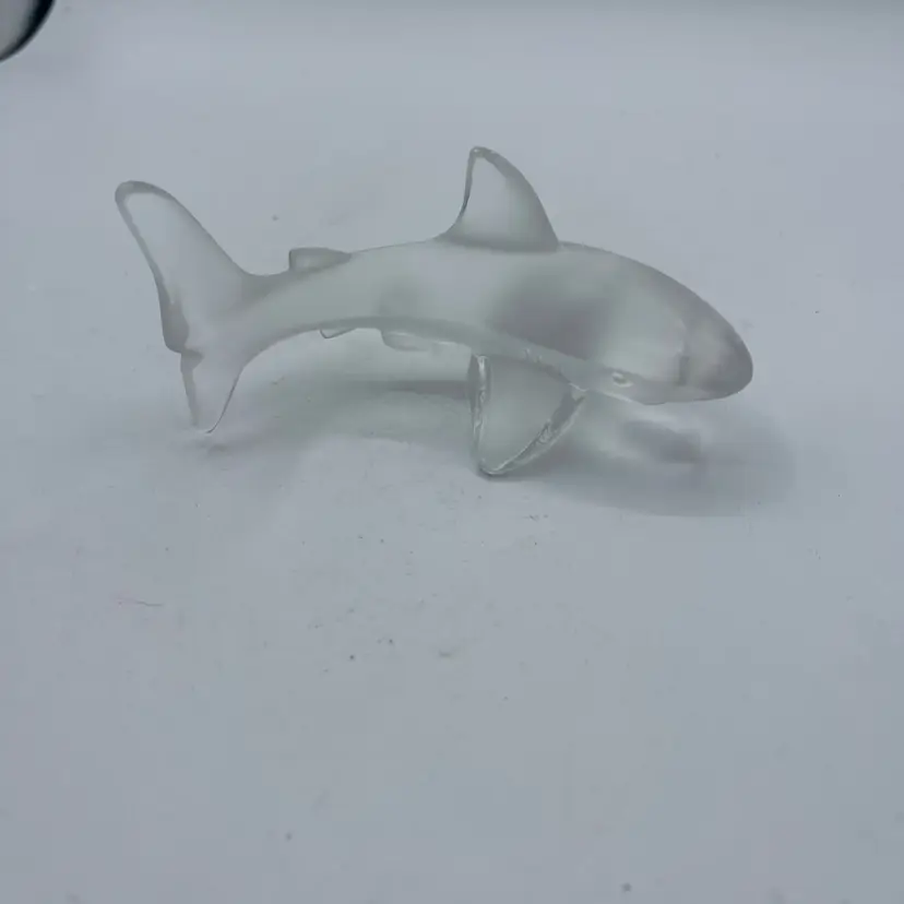 Lalique Crystal Opalescent Atlantis Shark MINT Condition Rare 5”