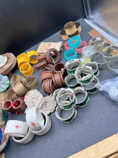 Postponing Till 8/21 - Bad Storm And Power Went Out - Napkins And Napkin Rings & Holders 