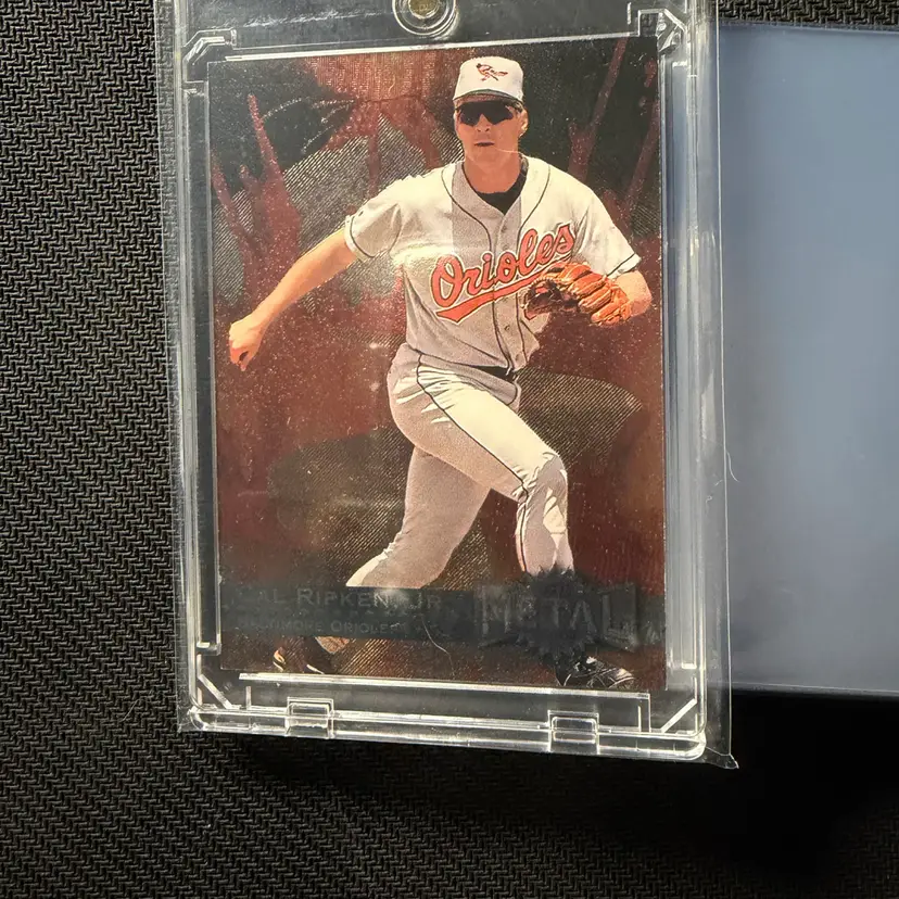 1996 Fleer Metal Cal Ripken + Mag & Bag