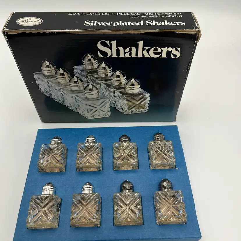 Leonard Silver Plated Individual Shakers