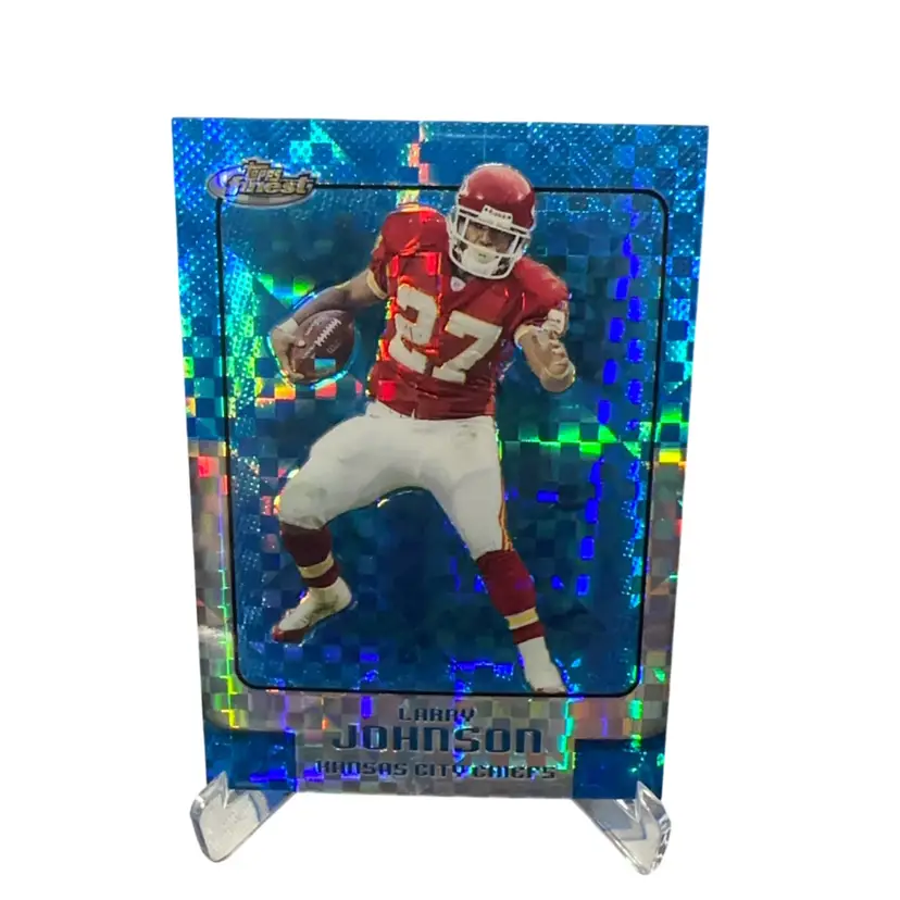 Larry Johnson Finest Blue Xfractor /150! Kansas City Chiefs