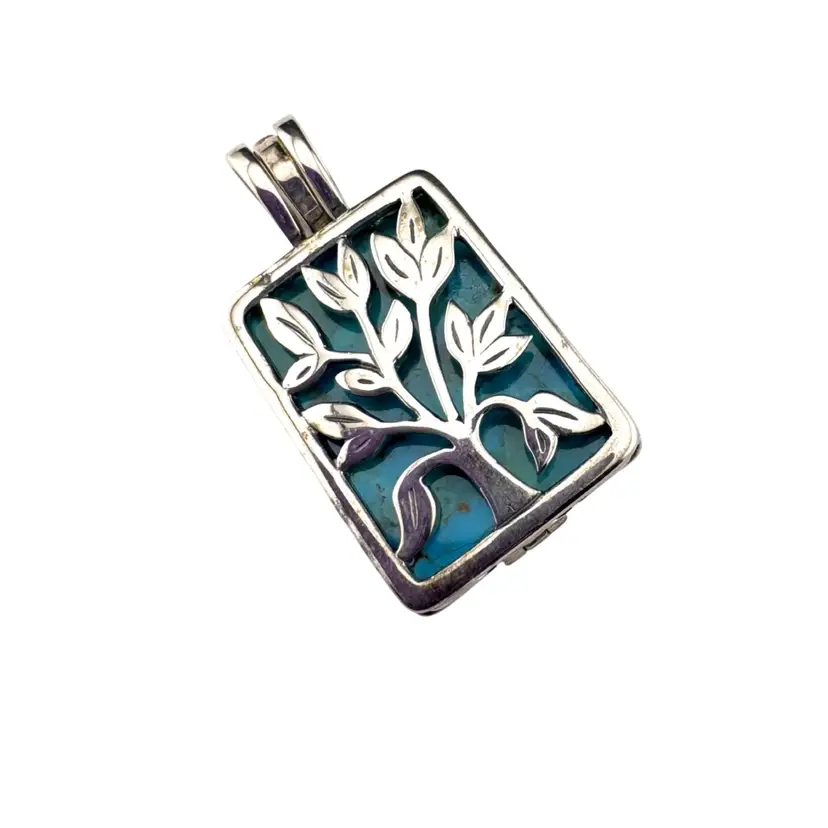 Vintage Silpada Tree Of Life Pendent With Interchangeable Stones 1.5” Tall x .75” Wide