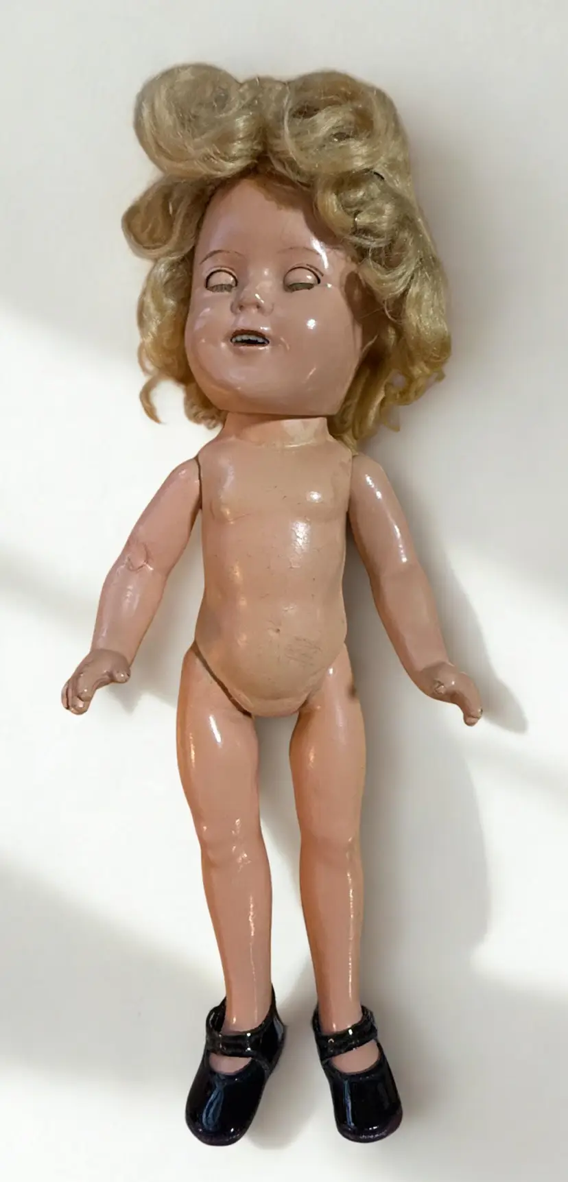 Original 1934–1936 Composition Shirley Temple Doll Ideal Toy Company Manufacturer Mark Fully Intact Vintage Home Decor Highly Collectable