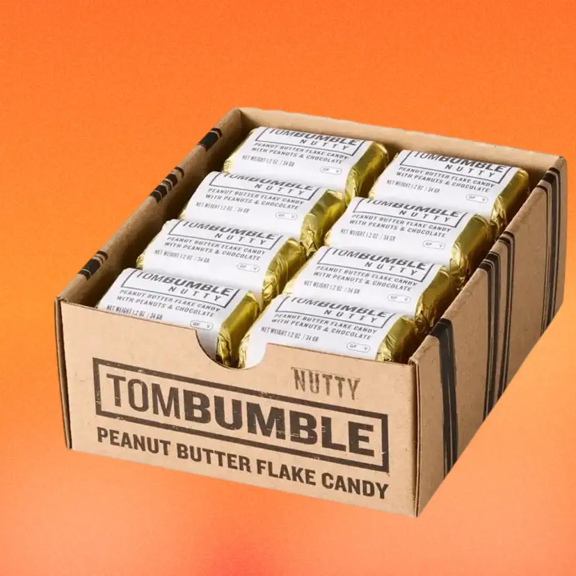 Tom Bumble NUTTY Candy Bar - Peanut Butter Flake & Chocolate