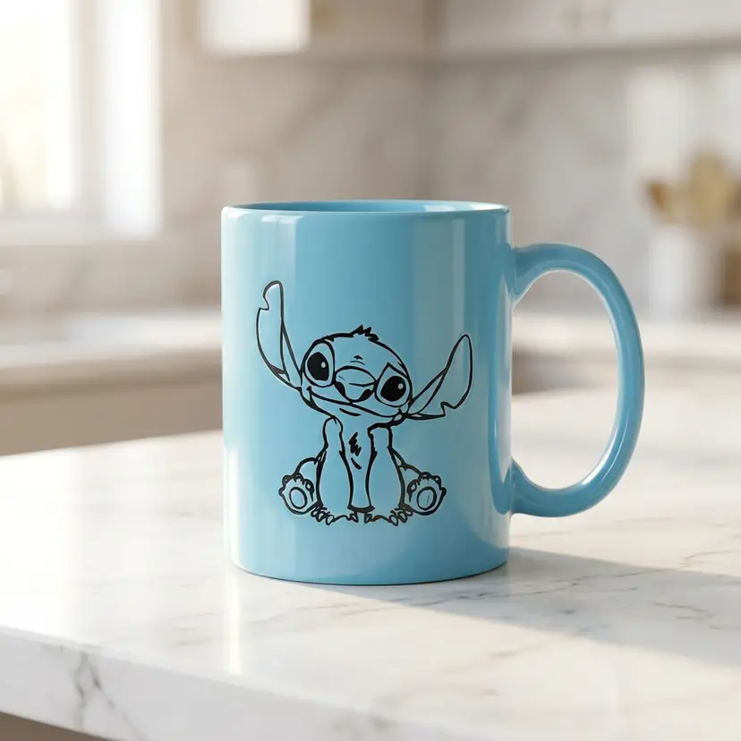 Disney Lilo & Stitch Coffee Mug "Ohana Means Family", 4.5"