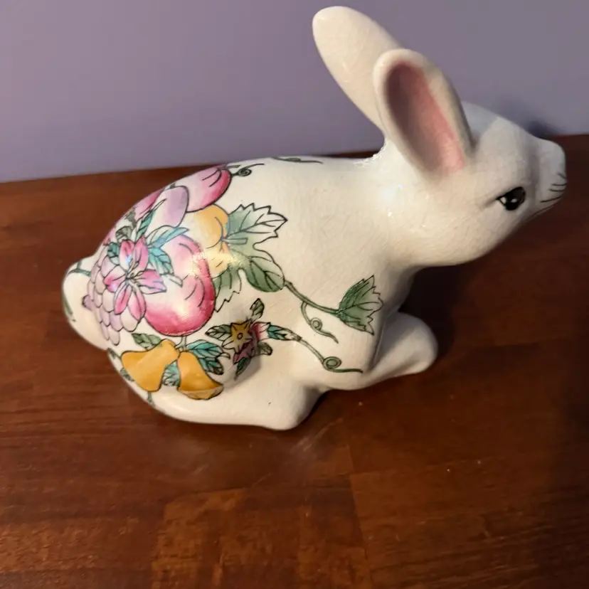 9” X 6”… Call Out… Broken Ear Repair Repaired Porcelain Painted Rabbit