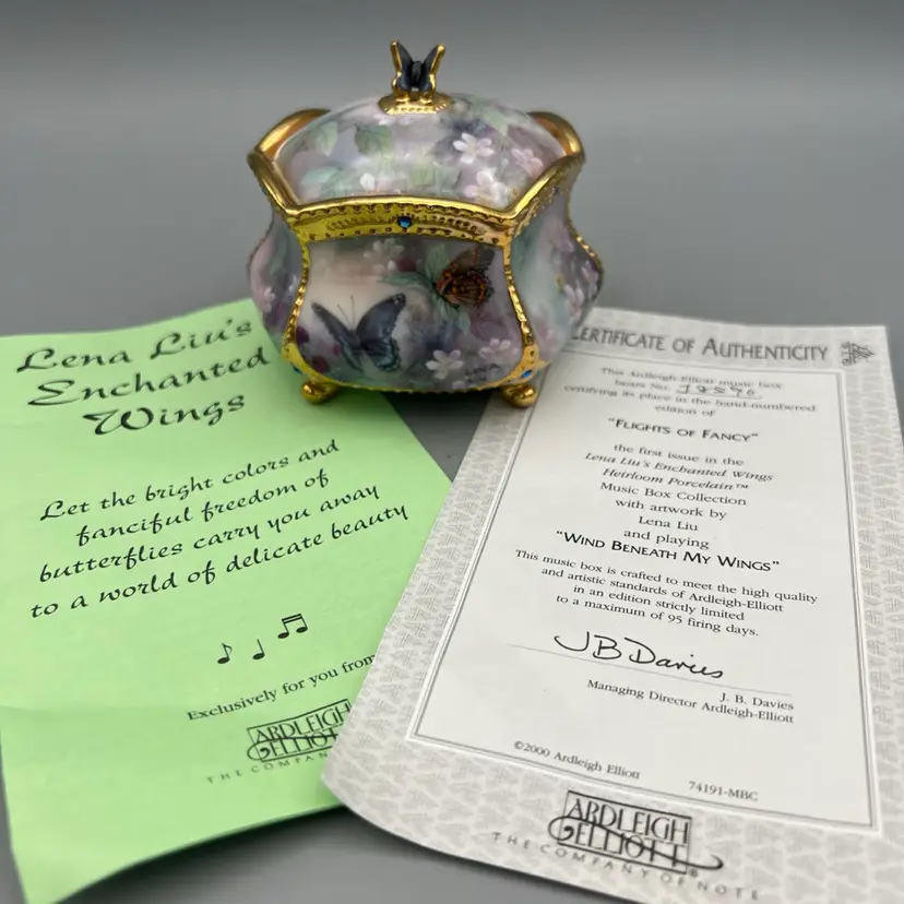 Flights of Fancy Lena Liu Butterfly  Music Box Wind Beneath My Wings