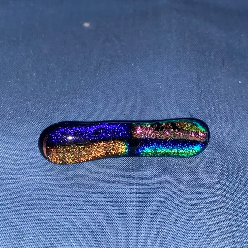 Dichroic Glass Brooch Pin