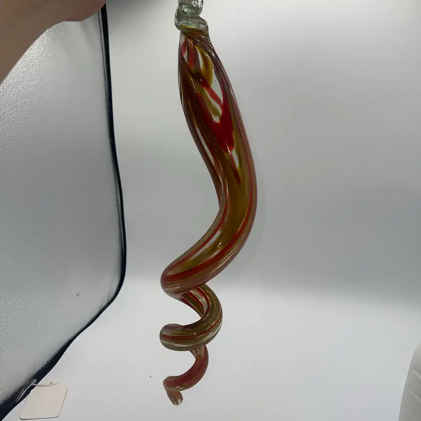 art Blown Glass Corkscrew Icicle Figure 16 Inches Gorgeous