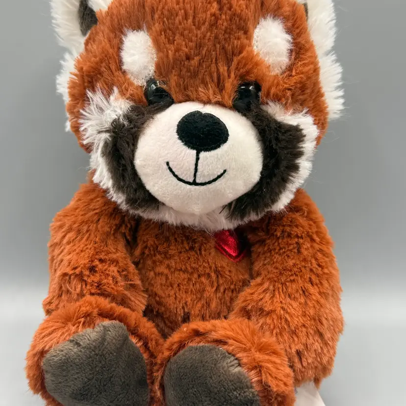 Red Panda Plush Stuffed Animal with Red Heart