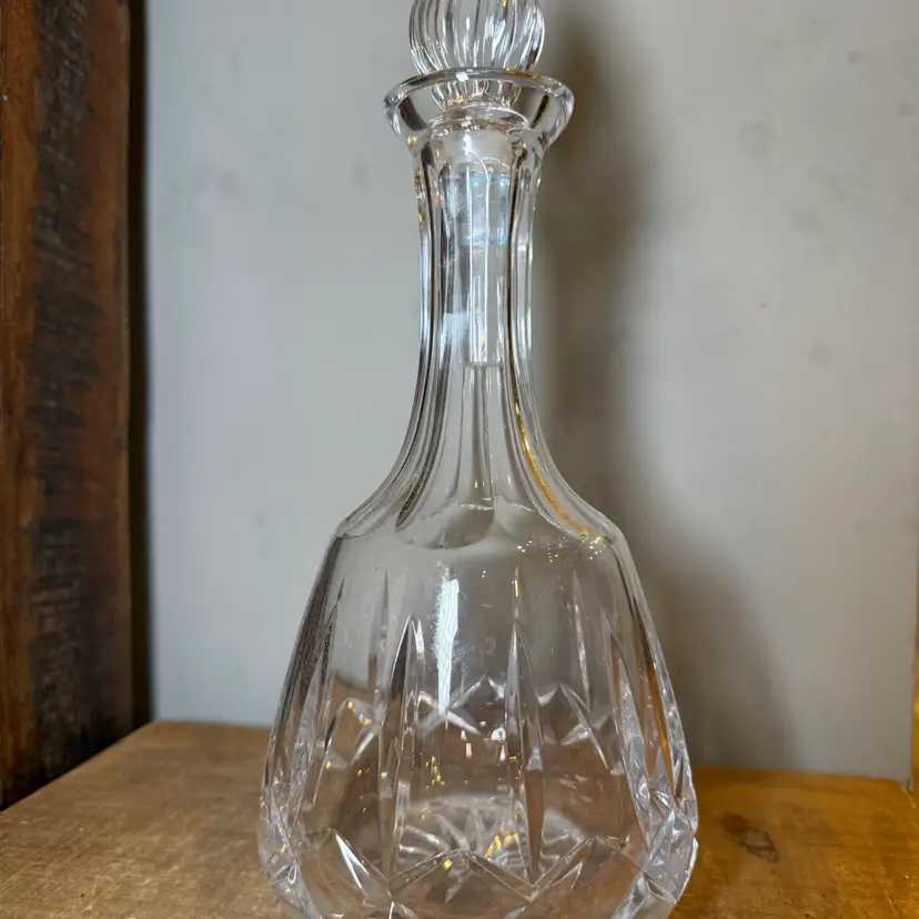 Atlantis "Miguel" pattern cut crystal wine + spirits decanter