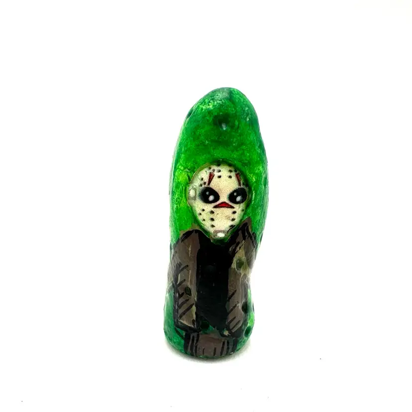 Jason Gruesome Gherkin Pickle Made By Me Air Dry Clay Miniature Figure 1.5”