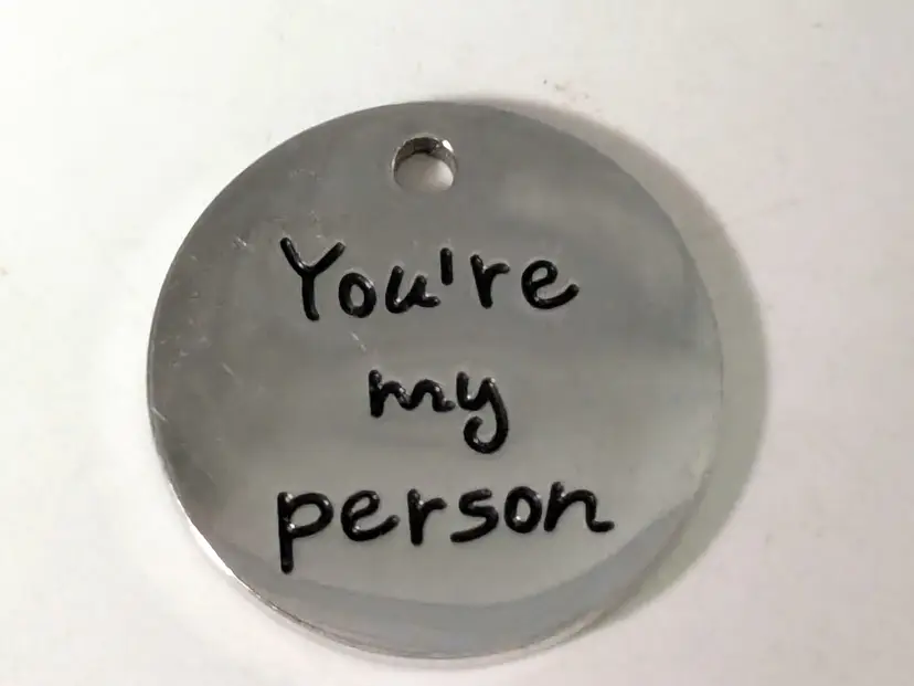 Silver Tone 'You're My Person' Charm Pendant