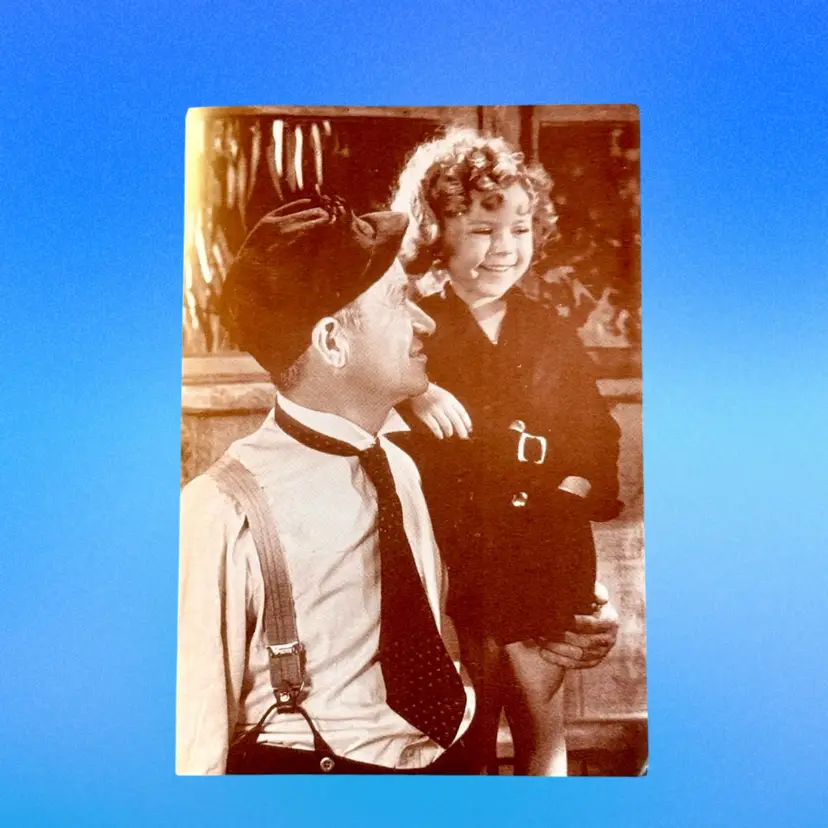 KK — Vintage Shirley Temple Will Rogers Continental DB Photo Postcard, Unused