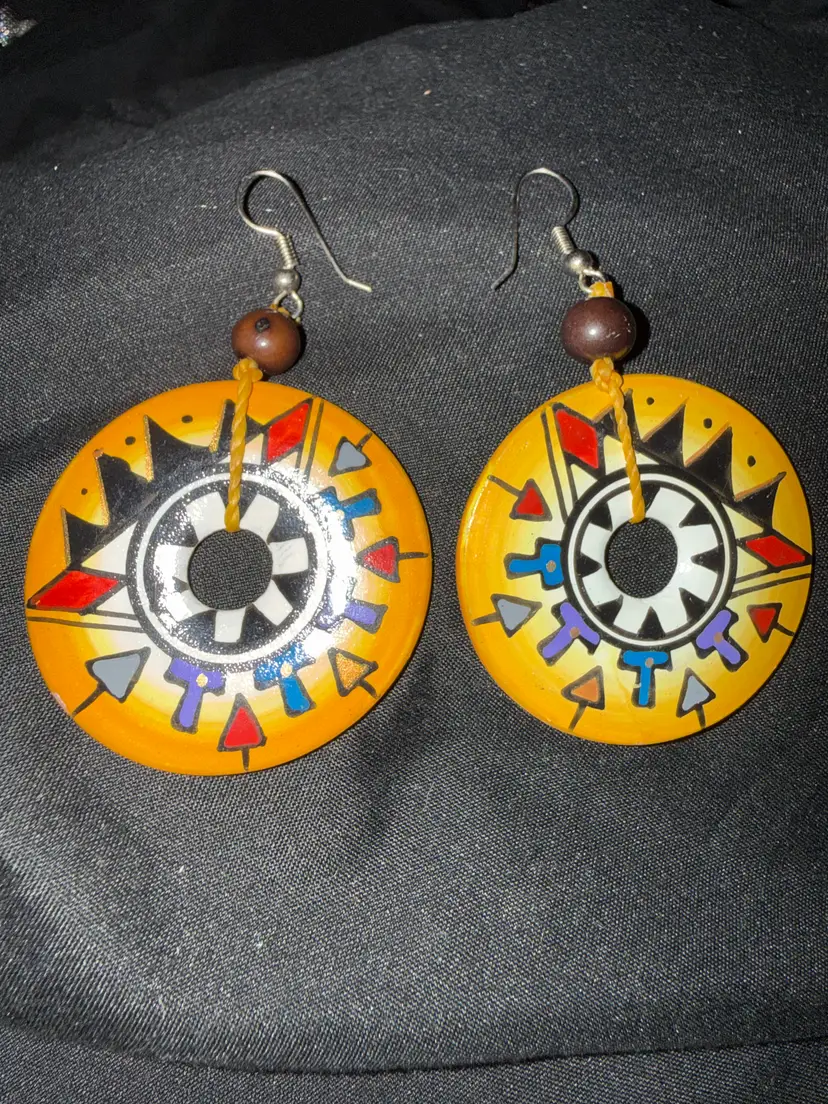 Vintage Southwestern Sunburst Earrings
