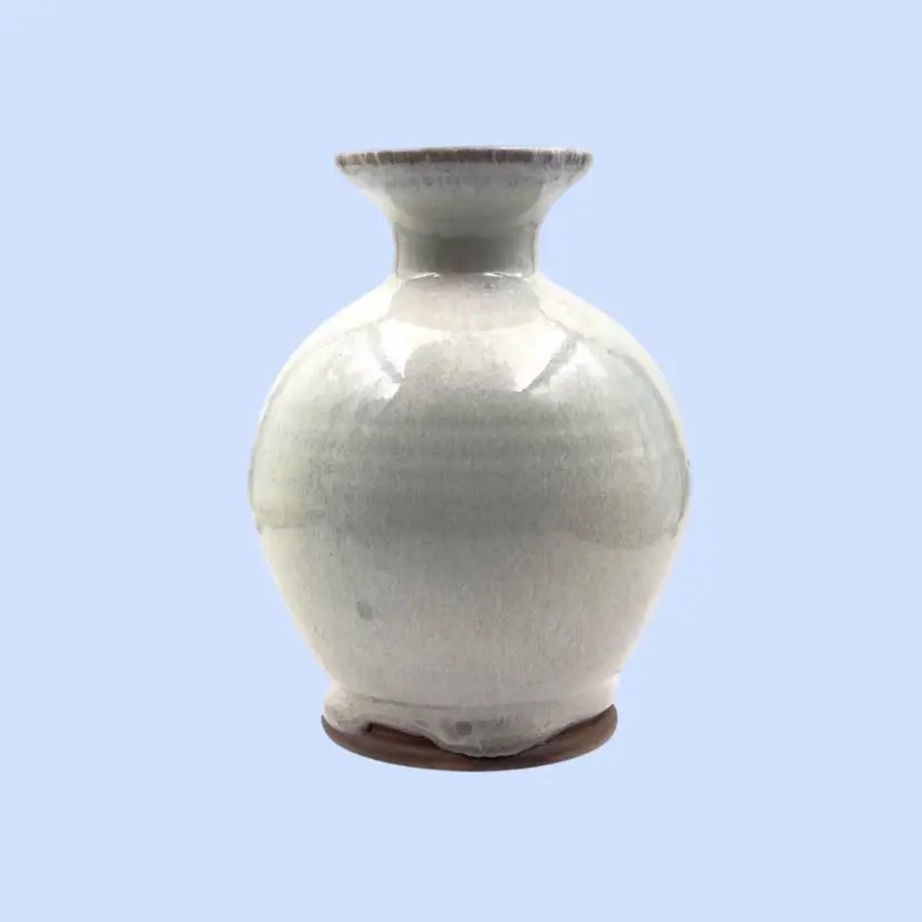 #043- 5” Vintage Pottery Vase Signed By Artist Walt Glass San Antonio, Texas USA
