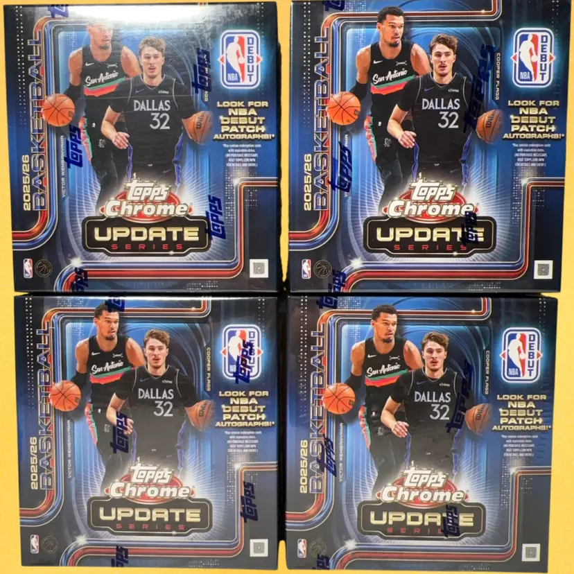 2025/26 Topps Chrome Update Basketball 4 Mega Box Live Team Rip MBB2040 (stacked shipping)