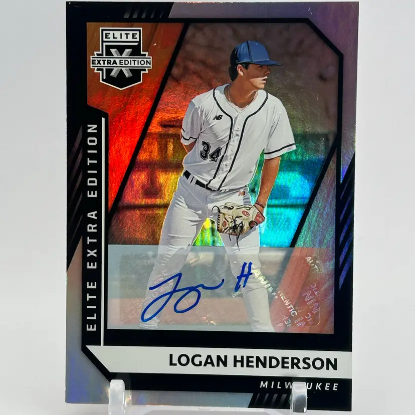 Logan Henderson - 2021 Panini Elite Extra Auto - Milwaukee Brewers