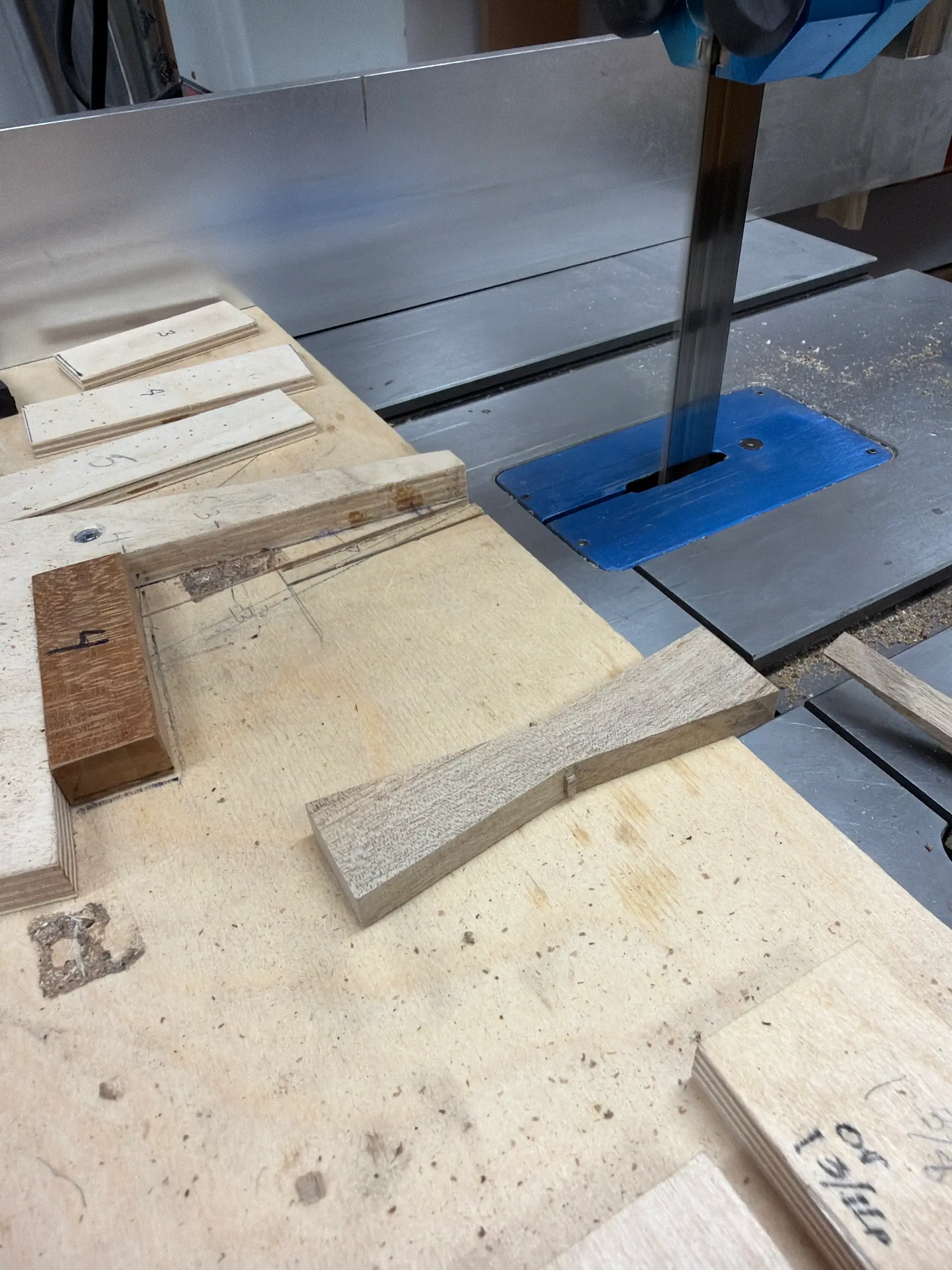 Bow-tie inlay, live — shop sound only, no talking