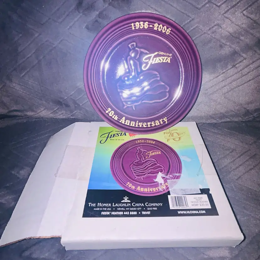 2006 Fiesta Ware 70th Anniversary Trivet Retired Heather Purple Color NIB