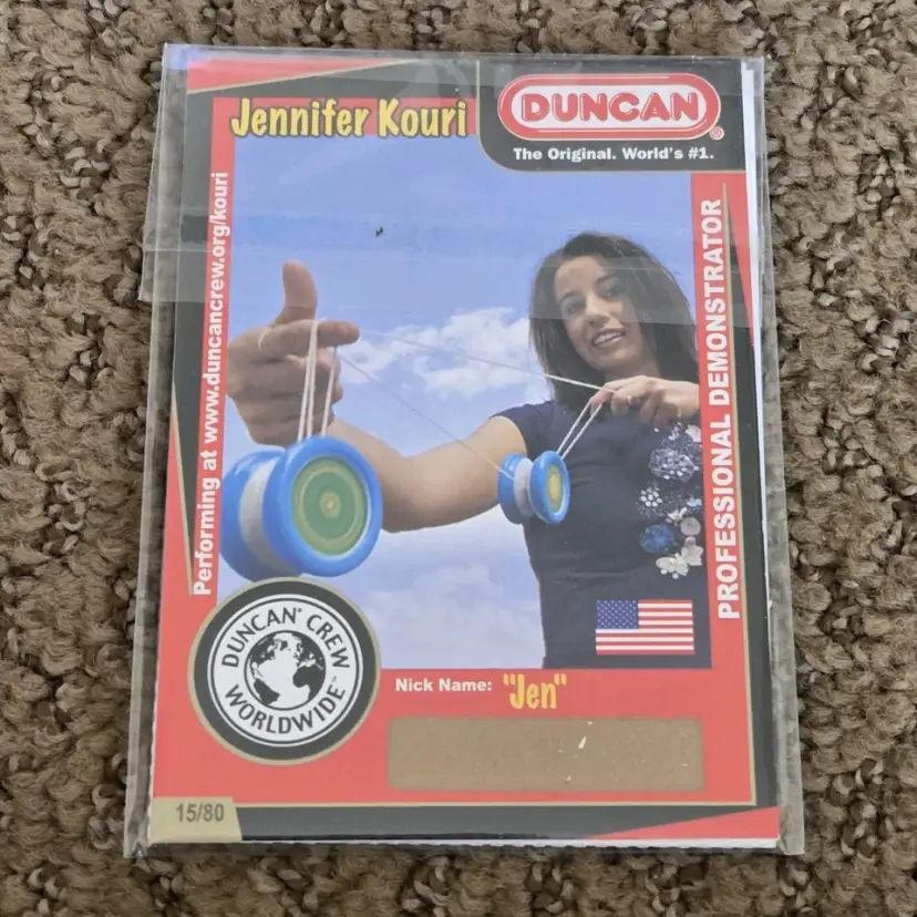 Duncan Yoyo Worldwide Crew Jennifer Kouri Prof. Demonstrator Trading Card New In Package